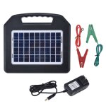 Chargeur de clture lectrique chargeur portable chargeur de clture solaire 5w 100 - 240v 20 miles