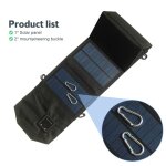 Chargeur de panneau solaire pliable portable 12 w double usb 5 volts chargeur de batterie solaire pliable ...