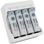 Chargeur de piles basic iv + 4 piles rechargeables hr6 1300 mah 1, 2v (1 pce) - ansmann
