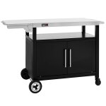 Chariot de barbecue avec porte d'armoire royal gourmet - desserte extrieure pour plancha avec dessus ...