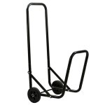 Chariot pour bûches de bois en métal sur roues Chariot pour bûches de bois en métal sur roues