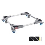 Chariot dmnagement - vevor - support rglable, charge 181 kg 4 roues, verrouillable, pour lave - linge ...