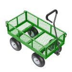 Chariot de jardin en acier - duoku - chariot robuste - avec pneus de 10 po - côtés en maille amovibles ... Chariot de jardin en acier - duoku - chariot robuste - avec pneus de 10 po - côtés en maille amovibles ...