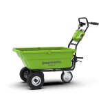 Chariot de jardin greenworks brouette lectrique 40v (sans batterie ni chargeur)