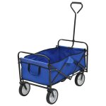 Chariot � main pliable acier bleu