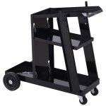 Chariot de soudage � 3 niveaux mobile 4 roues - poste � souder - support pour bouteille avec cha�nes ...