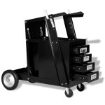 Chariot de soudage avec 4 tiroirs noir