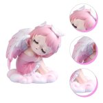 Charmante statue d'ange d'ext�rieur - figurine en r�sine durable pour d�coration de jardin, cours et ...