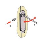 Charni�res double action pour porte de largeur 920 mm - acier - liob groom