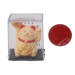 Chat porte - bonheur  nergie solaire, 2024, 5 cm, avec bras ondulant, dcoration accueillante, chat ...