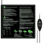 Chauffages de serre étanches et réglables (50, 8 x 50, 8 cm) - tapis chauffant pour plantes avec thermostat ... Chauffages de serre étanches et réglables (50, 8 x 50, 8 cm) - tapis chauffant pour plantes avec thermostat ...