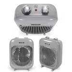 Chauffage soufflant gris - vintage - 2000w - salle de bains - protection ip21