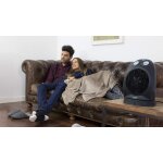 Chauffage soufflant avec thermostat ajustable 2000w noir