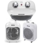 Chauffage soufflant vintage - blanc - 2000w - salle de bains