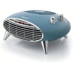 Chauffage de table - ariete - 8211 - 2000w - thermostat - silencieux - grille et pieds chroms - bleu ...
