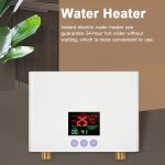 Chauffe - eau instantan 3kw mini chauffe - eau lectrique sans rservoir mural avec affichage led tlcommand ...