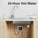 Chauffe - eau instantan 5500w mini chauffe - eau lectrique sans rservoir mural affichage led support ...