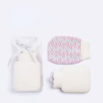 Chauffe - mains en silicone, mini bouteille d'eau chaude, portable, en peluche antidflagrante, sac d'eau ...