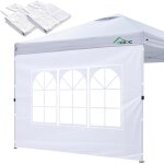 Checarzhn - - no1 - 2 parois latrales avec fentre pour tonnelle de 3 x 3 m, impermable toile pour ...