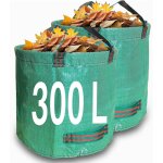 Checarzhn - - no1 - lot de 2 sacs a dchets de jardin de 300 l trs rsistants, rutilisables avec poignes, ...