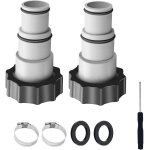 Checarzhn - - no1 - 2pcs adaptateur tuyau piscine, adaptateur tuyau pompe piscine, raccord tuyau piscine ...