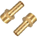 Checarzhn - - no1 - 2pcs connecteur de coupleur raccord 10mm tuyau barbel en laiton raccord de mamelon ...