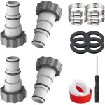 Checarzhn - - no1 - lot de 4 adaptateurs de tuyau de piscine pour pompe - raccord pour tuyau de piscine ... Checarzhn - - no1 - lot de 4 adaptateurs de tuyau de piscine pour pompe - raccord pour tuyau de piscine ...