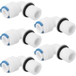 Checarzhn - - no1 - lot de 5 raccords filets mles 1 / 4 vers 1 / 4 couds a 90 pour l'installation ...