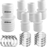 Checarzhn - - no1 - 6 pices raccord de tuyau 32 mm vers 38 mm, adaptateur de tuyau de piscine, adaptateur ...