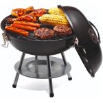 Checarzhn - - no1 - barbecue rond avec couvercle 39 x 34 cm ¿ idéal pour cuisiner de la viande et du ... Checarzhn - - no1 - barbecue rond avec couvercle 39 x 34 cm ¿ idéal pour cuisiner de la viande et du ...