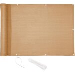 Checarzhn - - no1 - br - vue balcon 0, 75 x 4 m hdpe beige sable br - vue pour balcon paravent bche ...