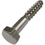 Checarzhn - - no1 - c59119 - lot de 10 vis a bois tte hexagonale tirefond Ø8x50 mm autotaraudeuse - ...