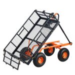 Checarzhn - - no1 - chariot a benne basculante, capacit de charge 399 kg, chariot de jardin en mtal ...