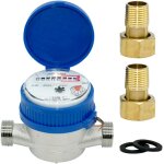 Checarzhn - - no1 - compteur d'eau de jardin 1 / 2 , gradué, horloge a eau froide, avec aiguilles et ... Checarzhn - - no1 - compteur d'eau de jardin 1 / 2 , gradué, horloge a eau froide, avec aiguilles et ...