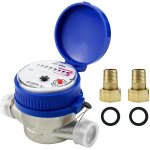 Checarzhn - - no1 - compteur d'eau de jardin 1 / 2 pouces, compteur d'eau froide calibr, compteur de ...