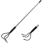 Checarzhn - - no1 - cultivateur a main, cultivateur a main robuste de 145 cm de long en acier au carbone, ... Checarzhn - - no1 - cultivateur a main, cultivateur a main robuste de 145 cm de long en acier au carbone, ...