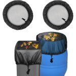 Checarzhn - - no1 - filet pour citerne de pluie 60 cm, 2 pcs housse pour tonneau de pluie avec cordon ...