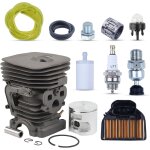 Checarzhn - - no1 - kit cylindre piston pour husqvarna 455 460 rancher, 47mm piston + cylindre + filtre ...