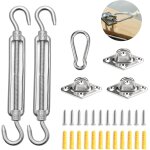 Checarzhn - - no1 - kit de fixation de voile d'ombrage m6 en acier inoxydable trs rsistant pour jardin, ...