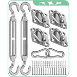 Checarzhn - - no1 - kit fixation voile d'ombrage kit de fixation pour voile d'ombrage rectangulaire triangulai ... Checarzhn - - no1 - kit fixation voile d'ombrage kit de fixation pour voile d'ombrage rectangulaire triangulai ...