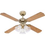 Checarzhn - - no1 - lighting 7826540 princess trio ventilateur de plafond e14 mtal finition en laiton ...