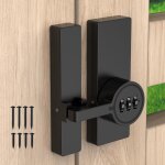 Checarzhn - - no1 - loquet de porte de grange a 180 degrs, adhsif sans cl, loquet de porte coulissante ...