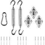 Checarzhn - - no1 - m6 kit de fixation pour voile d'ombrage, acier inoxydable soleil voile d'ombrage ... Checarzhn - - no1 - m6 kit de fixation pour voile d'ombrage, acier inoxydable soleil voile d'ombrage ...