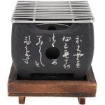 Checarzhn - - no1 - mini barbecue japonais, grill de table au charbon de bois, grill japonais avec plaque ...