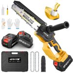Checarzhn - - no1 - mini trononneuse a batterie 8000mah, 900w brushless, scie a batterie pour l'elagage, ...