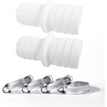 Checarzhn - - no1 - norma lot de 2 raccords de tuyau  32 a 38 mm pour piscine + 4 colliers de serrage ...