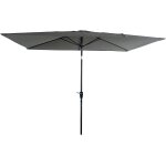 Checarzhn - - no1 - parasol droit hapuna rectangulaire 2x3m gris avec manivelle. parasol droit inclinable. ...