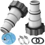 Checarzhn - - no1 - raccord tuyau piscine, lot de 2 adaptateurs de tuyau de piscine avec bague d'etanchit ...