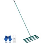 Checarzhn - - no1 - rteau de nivellement de pelouse 76x25 cm raclette a gazon manche en acier 1981 mm ...