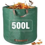 Checarzhn - - no1 - sacs a dchets de jardin trs rsistants, 500 l rutilisables avec poignes, grand ...